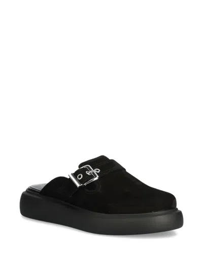 Vagabond Blenda Buckle-detail Platform Mules In Black