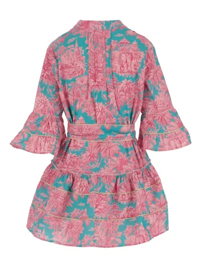 Pep's Floral-pattern Ruffled Mini Dress