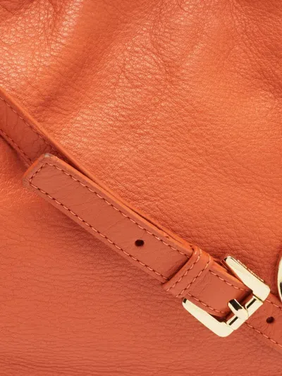 Pre-owned Michael Kors Vintage  Leather Tote Bag In Orange