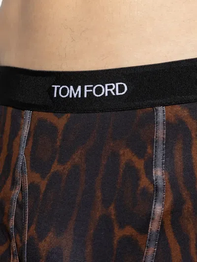 Tom Ford Leopard-print Boxers In Animal Print