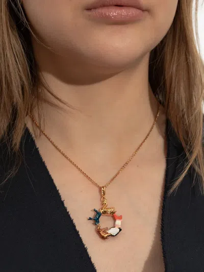 Marni Alphabet O Animal-circle Pendant