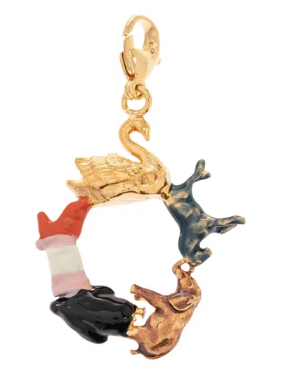 Marni Alphabet O Animal-circle Pendant
