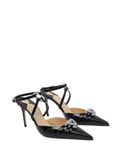 Mach&mach 95 Mm Double-heart Pumps In Black