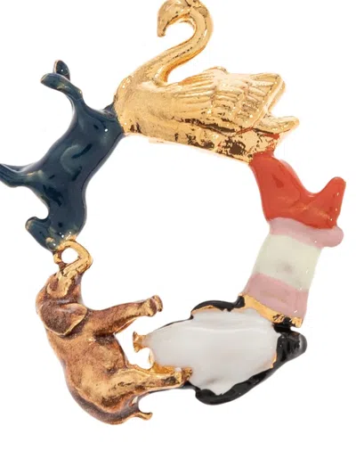 Marni Alphabet O Animal-circle Pendant