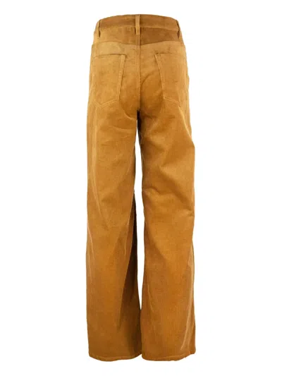 Apc A.p.c. Pantalone Elisabeth Caramel In Brown