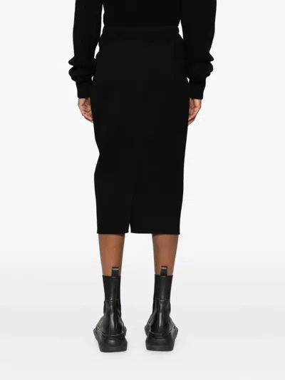 Rick Owens Zip-front Drawstring Midi Skirt