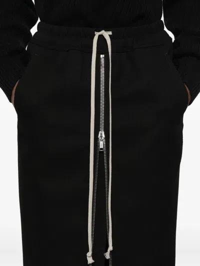 Rick Owens Zip-front Drawstring Midi Skirt