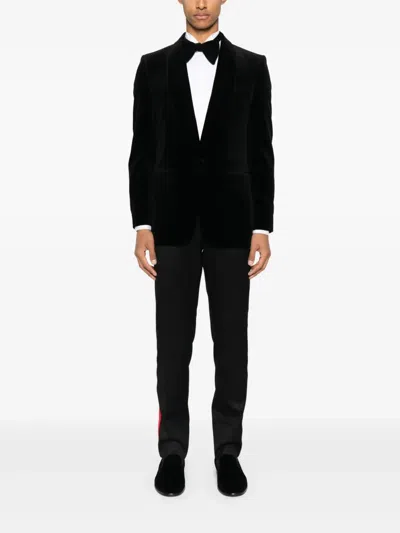 Fursac Single-breasted Blazer In Black