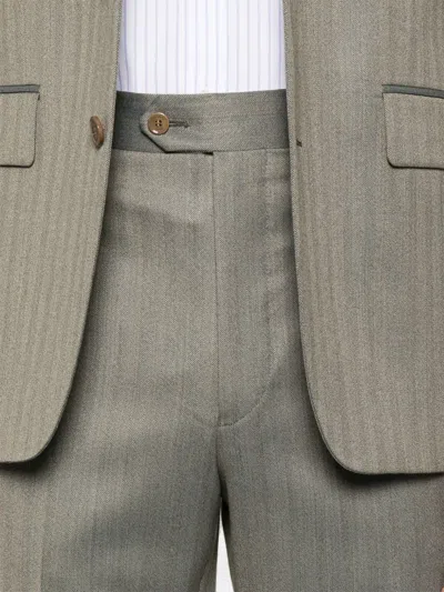 Fursac Herringbone-pattern Suit In Gray