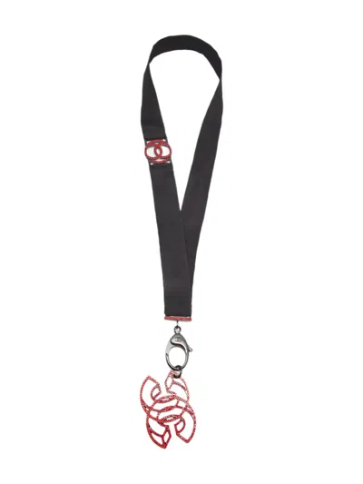 Pre-owned Chanel Cc-pendant Necklace In Black