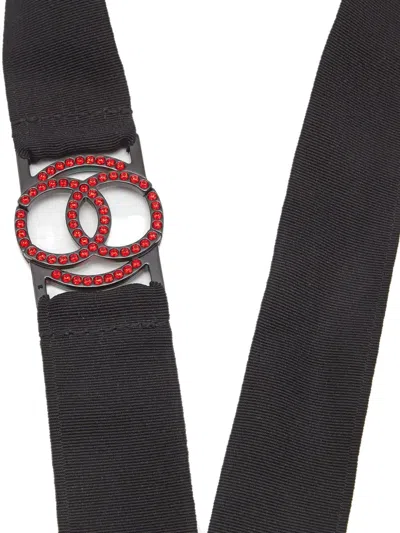 Pre-owned Chanel Cc-pendant Necklace In Black
