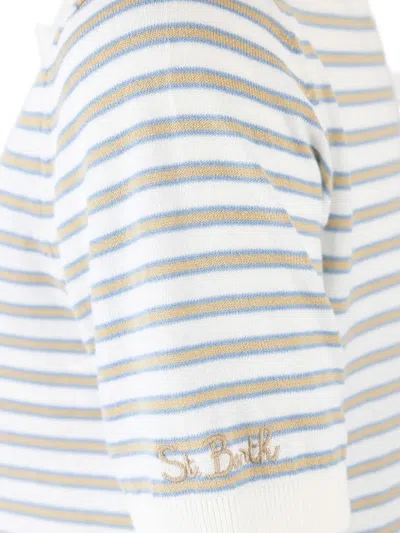 Mc2 Saint Barth Polo Evonne Con Motivo A Righe Multicolor In Multi