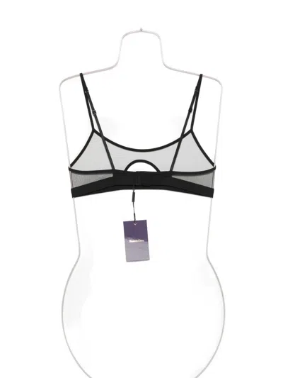 Maison Close Pure Tentation Keyhole-detail Mesh Bra In Black