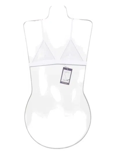 Maison Close Pure Tentation Triangle Mesh Bra In Metallic