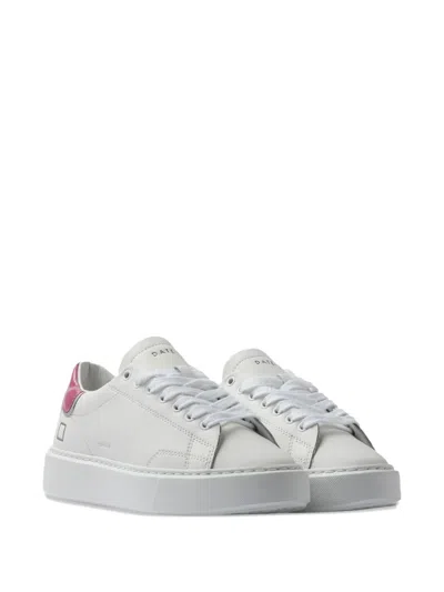Date Sfera Leather Sneakers In White