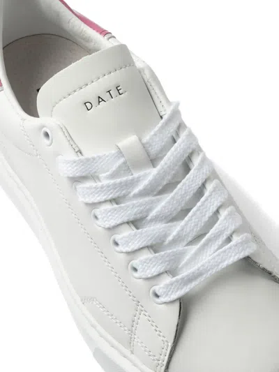 Date Sfera Leather Sneakers In White