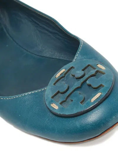 Pre-owned Tory Burch Minnie Leather Ballet Flats