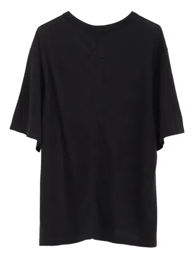 Rick Owens Short-sleeve Panelled Top In Black
