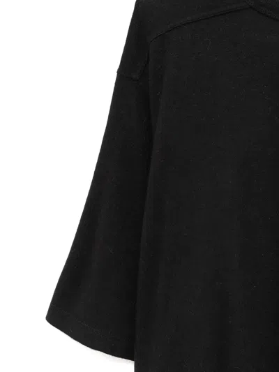 Rick Owens Short-sleeve Panelled Top In Black
