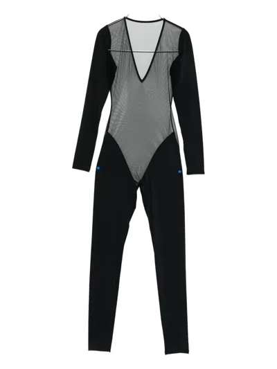 Maison Close Pure Tentation Mesh Long-sleeve Catsuit