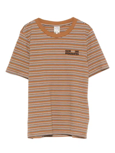 Baum Und Pferdgarten Jawo Shirt Nuthatch Polo Stripe In Brown