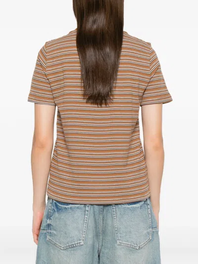 Baum Und Pferdgarten Jawo Shirt Nuthatch Polo Stripe In Brown