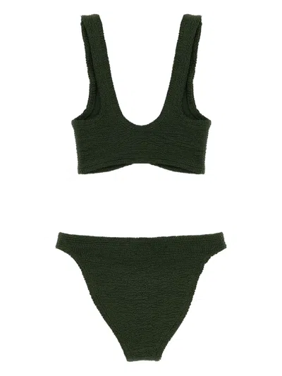 Hunza G Coverage Juno Twist-detail Bikini In Green