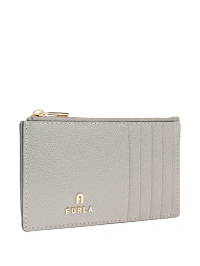 Furla Zip-top Cardholder In Gray