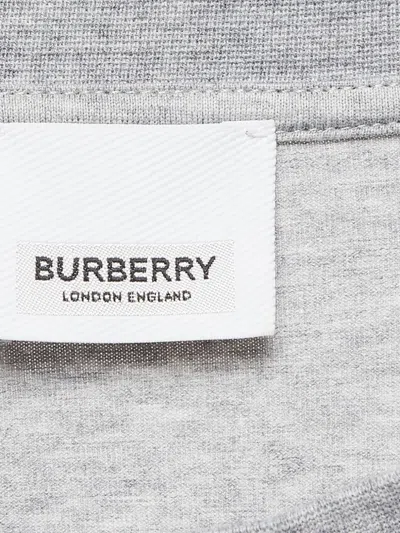 Pre-owned Burberry Logo-print Cotton T-shirt In Gray