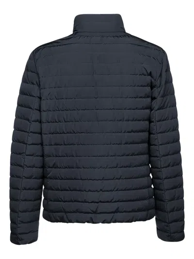 Geox Warrens Quilted-design Jacket In Blue