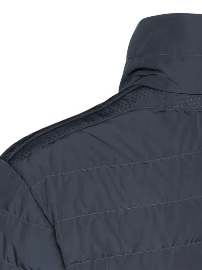 Geox Warrens Quilted-design Jacket In Blue
