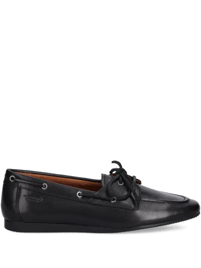 Vagabond Hillary Lace-up Boat Shoes In Black