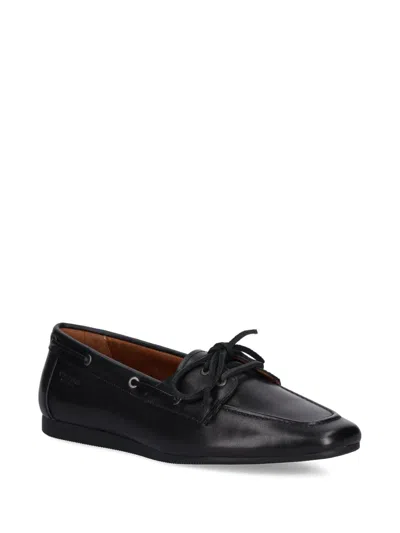 Vagabond Hillary Lace-up Boat Shoes In Black