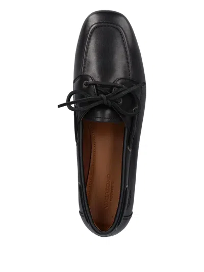 Vagabond Hillary Lace-up Boat Shoes In Black