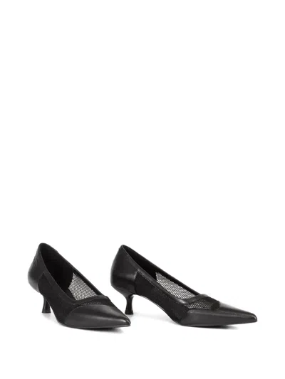 Vagabond 47mm Lykke Leather Mesh Pumps In Black