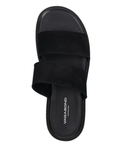 Vagabond Double-strap Slide Sandals In Black