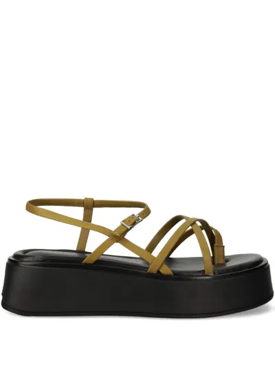 Vagabond Courtney Crossover-strap Platform Sandals In Neutral