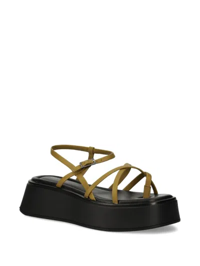 Vagabond Courtney Crossover-strap Platform Sandals In Neutral