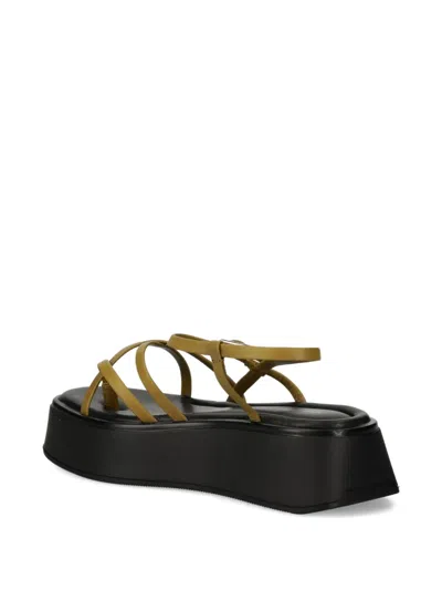 Vagabond Courtney Crossover-strap Platform Sandals In Neutral