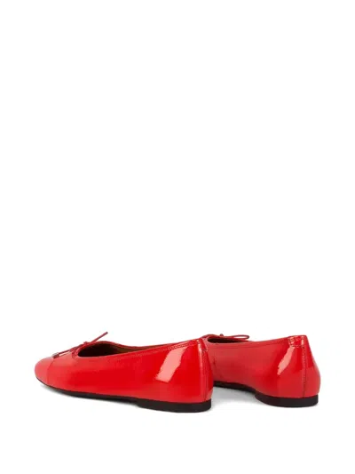 Vagabond Jolin Patent-leather Ballet Flats In Orange