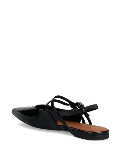 Vagabond Hermine Patent Leather Ballet Flats In Black