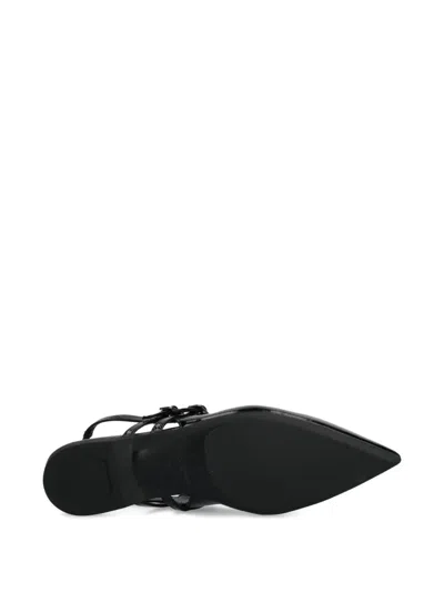 Vagabond Hermine Patent Leather Ballet Flats In Black