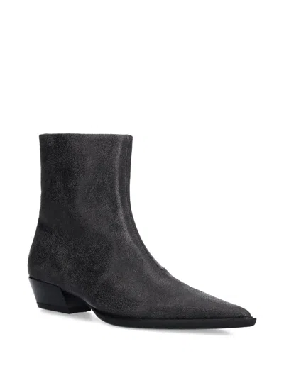 Vagabond 40mm Cassie Pointed-toe Zip Boots In Black