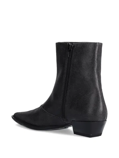 Vagabond 40mm Cassie Pointed-toe Zip Boots In Black