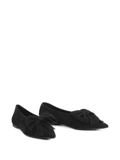 Vagabond Hermine Bow-detail Pointed Ballet Flats In Black