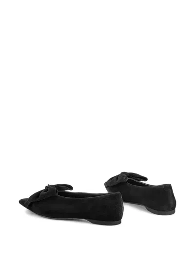 Vagabond Hermine Bow-detail Pointed Ballet Flats In Black