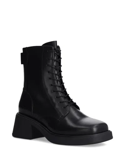 Vagabond Dorah Lace-up Block-heel Boots In Black