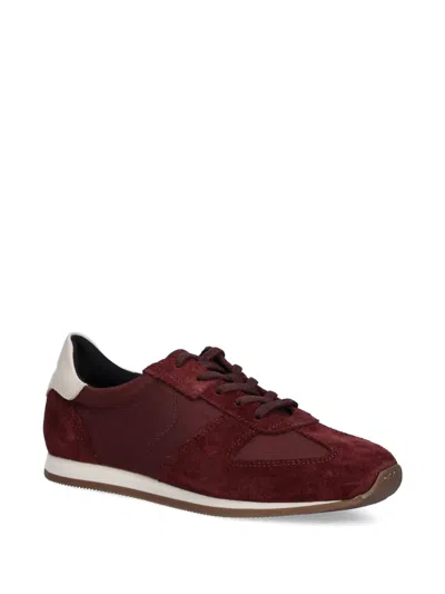 Vagabond Yasmin Suede Panelled Sneakers In Burgundy