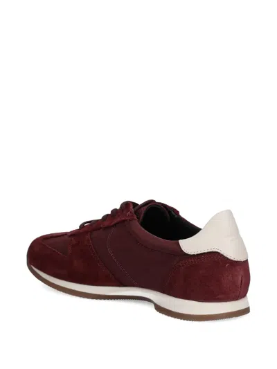 Vagabond Yasmin Suede Panelled Sneakers In Burgundy