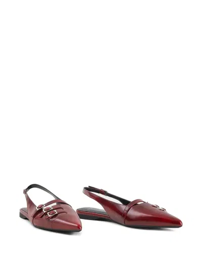 Vagabond Hermine Buckle Slingback Ballet Flats In Brown